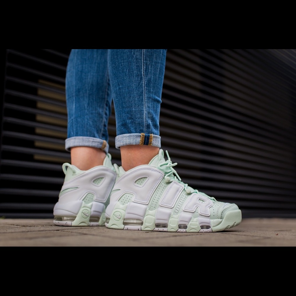 ‼️RARE‼️ Nike more Air uptempo in barely green